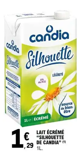 E.Leclerc Lait Écrémé 'Silhouette de Candia' offre
