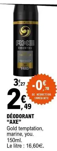 E.Leclerc DÉODORANT AXE offre