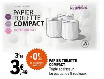E.Leclerc PAPIER TOILETTE COMPACT offre