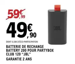 E.Leclerc Batterie de Recharge JBL offre