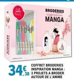 E.Leclerc COFFRET BRODERIES INSPIRATION MANGA offre