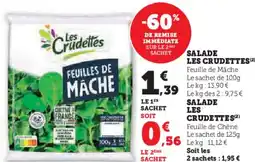 Super U Salade les crudettes, salade les crudettes offre
