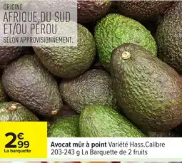 Carrefour Avocat mûr à point offre