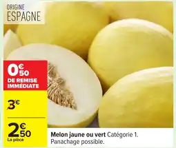 Carrefour Melon jaune ou vert offre