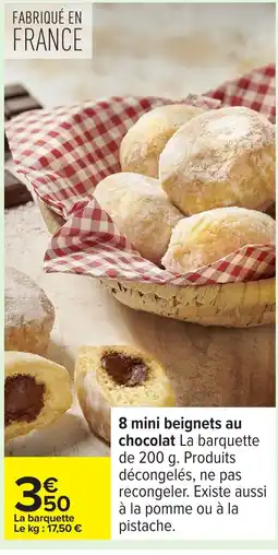 Carrefour 8 mini beignets au chocolat offre