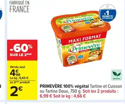 Carrefour PRIMEVÈRE 100% végétal offre