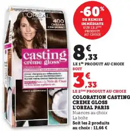 Super U Coloration casting creme gloss l'oreal paris offre