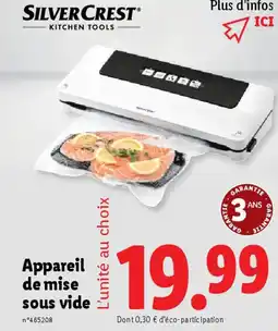Lidl Appareil de mise sous vide offre
