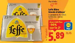 Lidl Leffe Bière blonde d'abbaye offre
