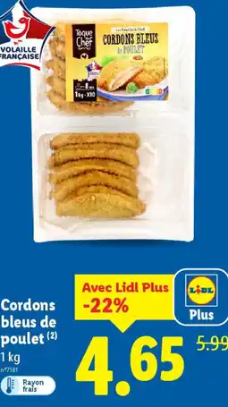 Lidl Cordons bleus de poulet offre