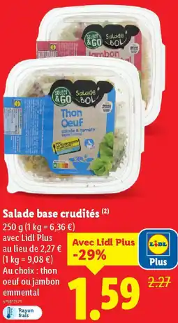 Lidl Salade base crudités offre