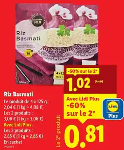 Lidl Riz Basmati offre