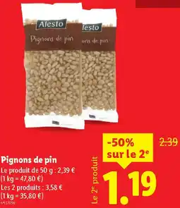 Lidl Pignons de pin offre