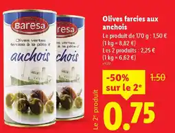 Lidl Olives farcies aux anchois offre
