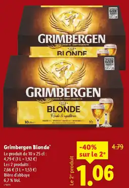 Lidl Grimbergen Blonde offre