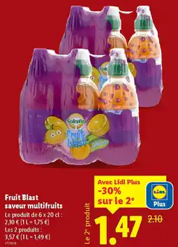 Lidl Fruit Blast saveur multifruits offre