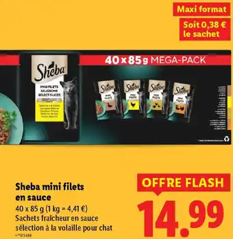 Lidl Sheba mini filets en sauce offre