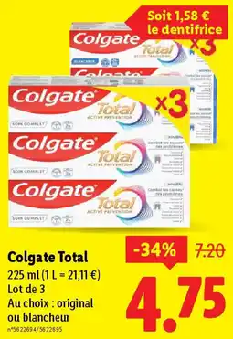 Lidl Colgate Total offre