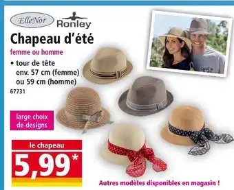Norma ELLENOR RONLEY Chapeau d'été femme ou homme offre