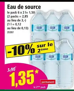 Norma VALON Eau de source offre