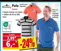 Norma RONLEY Polo homme offre