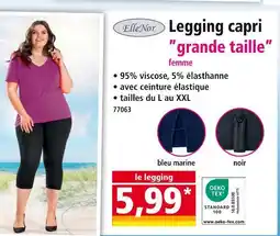 Norma ELLENOR Legging capri grande taille femme offre
