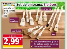 Norma Powertec Color Set de pinceaux, 3 pièces offre