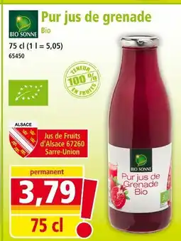 Norma BIO SONNE Pur jus de grenade bio offre