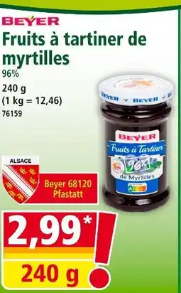 Norma BEYER Fruits à tartiner de myrtilles 96% offre