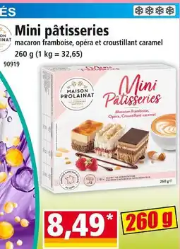 Norma MAISON PROLAINAT Mini pâtisseries macaron framboise, opéra et croustillant caramel offre