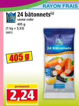 Norma Fjord Krone 24 bâtonnets saveur crabe offre