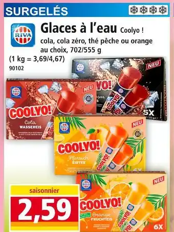 Norma RIVA Glaces à l’eau Coolyo offre