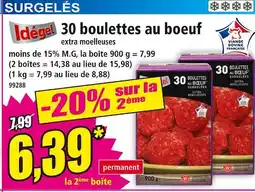 Norma IDÉGEL 30 boulettes au boeuf extra moelleuses offre
