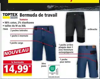 Norma TOPTEX Bermuda de travail homme offre
