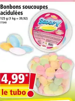 Norma SCOOPY Bonbons soucoupes acidulées offre