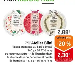 Colruyt L'Atelier Blini offre