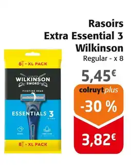 Colruyt WILKINSON Rasoirs Extra Essential 3 offre