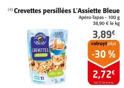 Colruyt L'Assiette Bleue Crevettes persillées offre