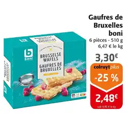 Colruyt Boni Gaufres de Bruxelles offre