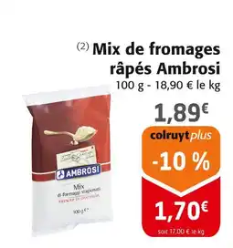 Colruyt Ambrosi Mix de fromages râpés offre