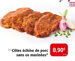 Colruyt Côtes échine de porc sans os marinées offre