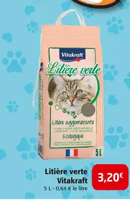 Colruyt Vitakraft Litière verte offre
