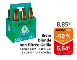 Colruyt Gallia Bière blonde non filtrée offre