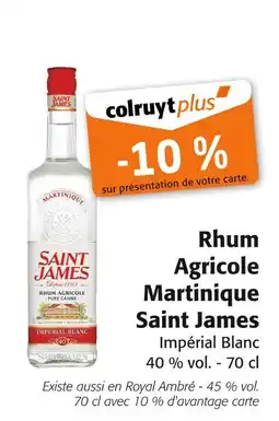 Colruyt Saint James Rhum Agricole Martinique offre
