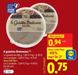 Lidl 6 galettes Bretonnes offre
