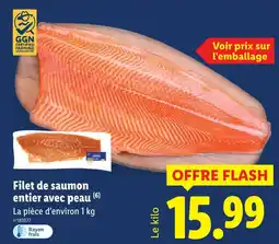 Lidl GGN Certified Farming Filet de saumon entier avec peau offre