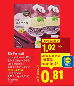 Lidl Golden Sun Riz Basmati offre