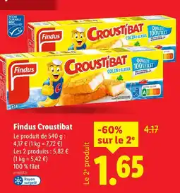 Lidl FINDUS Croustibat Colin d'Alaska offre