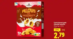 Lidl Crownfield Pillows goût chocolat noisette offre