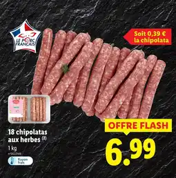 Lidl 18 chipolatas aux herbes offre